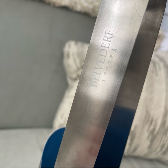 BELVEDERE VODKA LUXURY POLISHED STAINLESS STEEL ICE BUCKET WITH HANDLE/TONGS - Picture 6 of 8